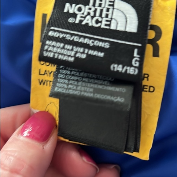 The North Face Mount Chimborazo Reversible Hoodie Puffer Fleece Jacket Coat L - Picture 3 of 3